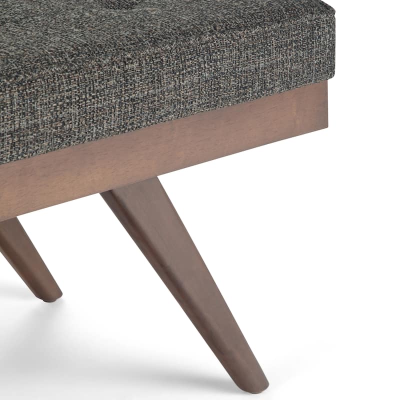 WYNDENHALL Keenan 48 inch Wide Mid Century Modern Rectangle Ottoman Bench