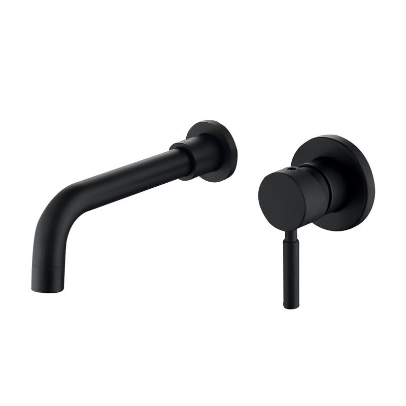 Single-Handle Wall Mount Bathroom Bathtub Faucet in Matte Black