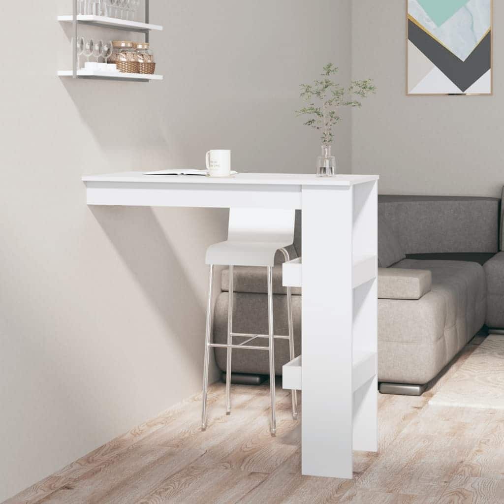 vidaXL Wall Bar Table Kitchen Bar Dining Table Computer Desk Engineered Wood - 40.2" x 17.7" x 40.7"