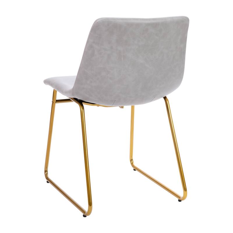 18 Inch Indoor Dining Table Chairs, LeatherSoft Upholstery-Set of 2