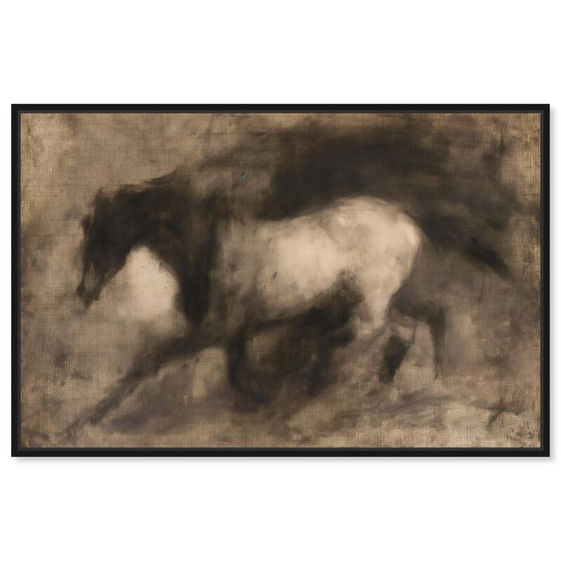 Dark Horse Canvas by Art Remedy - Black - 36" x 24"