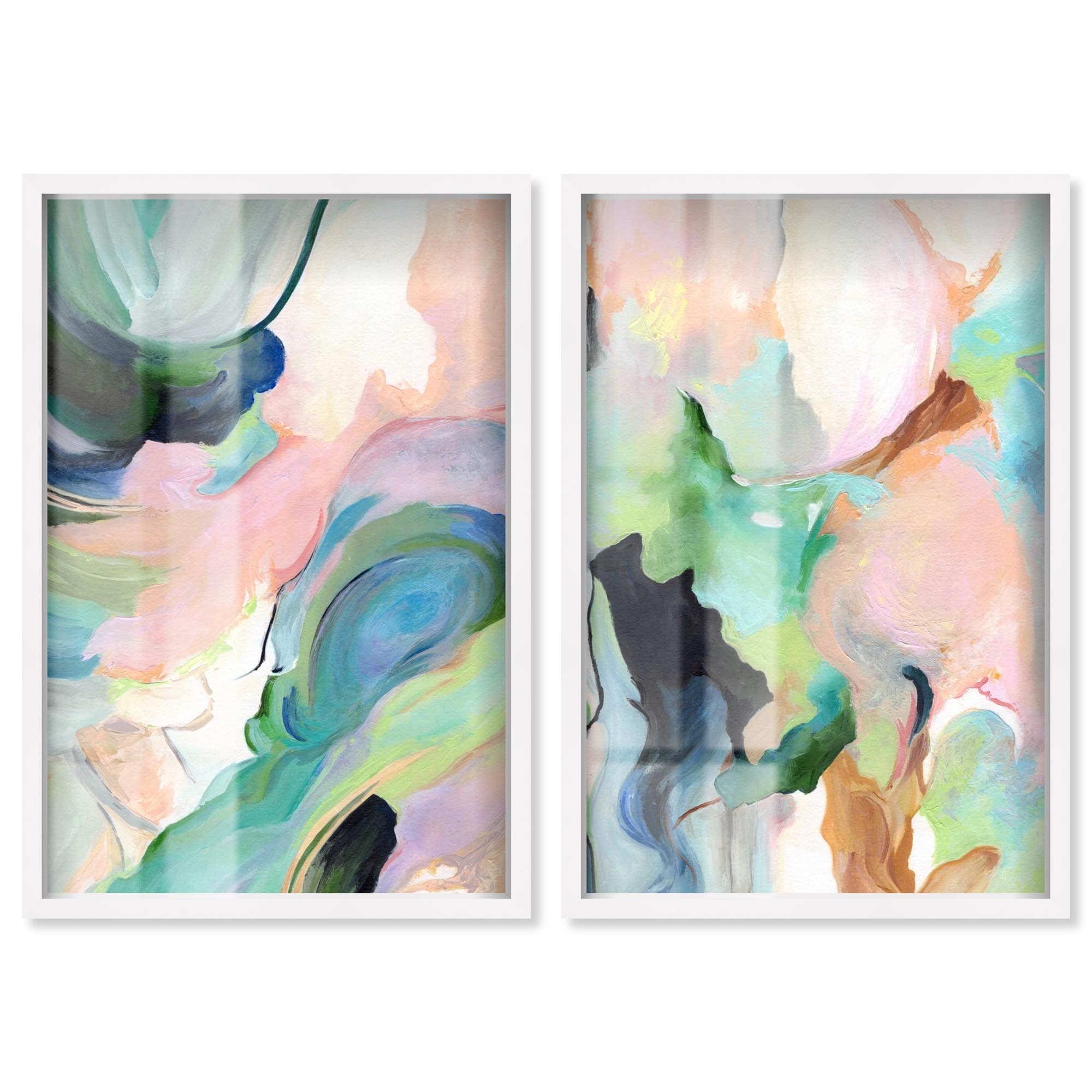 Dreamer Blue Serenity Modern Wall Decor Set Shadowbox Print by Art Remedy