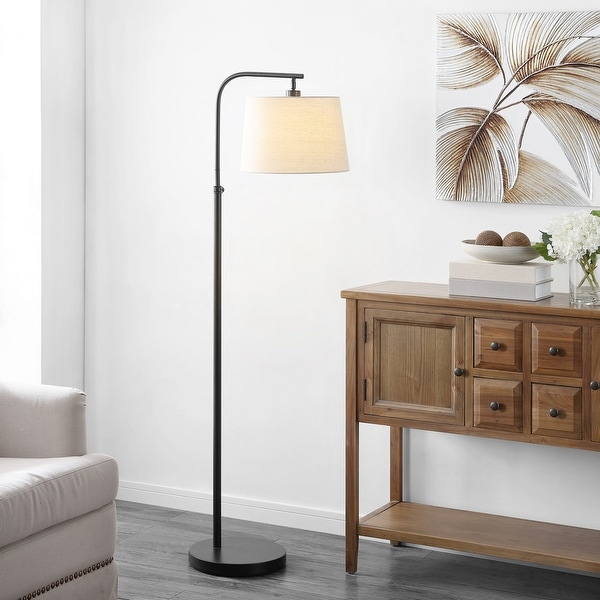 Safavieh Lighting 65-inch Winley Black Adjustable LED Floor Lamp - 20.5" W x 13" L x 58-65" H. Opens flyout.