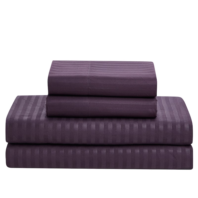 Soft Dobby 8-piece Striped Down Alternative Bed-in-a-Bag Set w/ Sheets