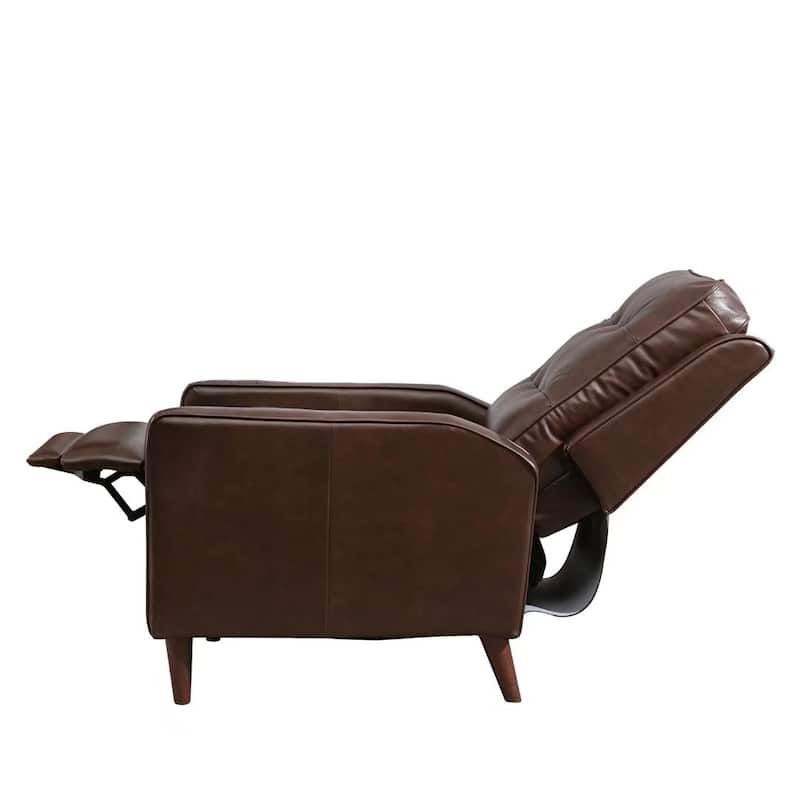 Genuine Leather Pushback Recliner Single Sofa