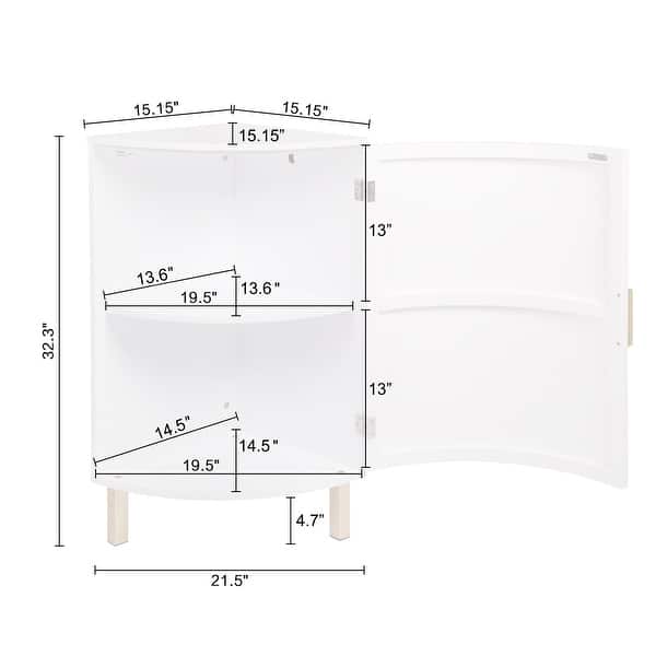 Lifestorey Dorion Corner Channel Front Cabinet
