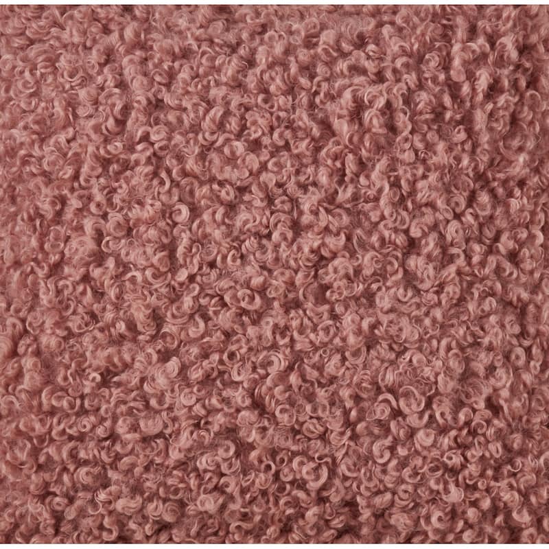 Faux Lamb Fur Throw Pillow