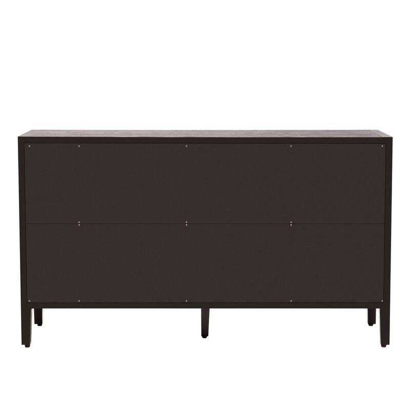 Wood Storage Cabinet with 3 Tempered Glass Doors, Adjustable Shelves,Metal Handles Ideal for Living Room, Study, Entryway