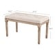 preview thumbnail 13 of 11, Linen Upholstered Tufted French Country Transitional Bench
