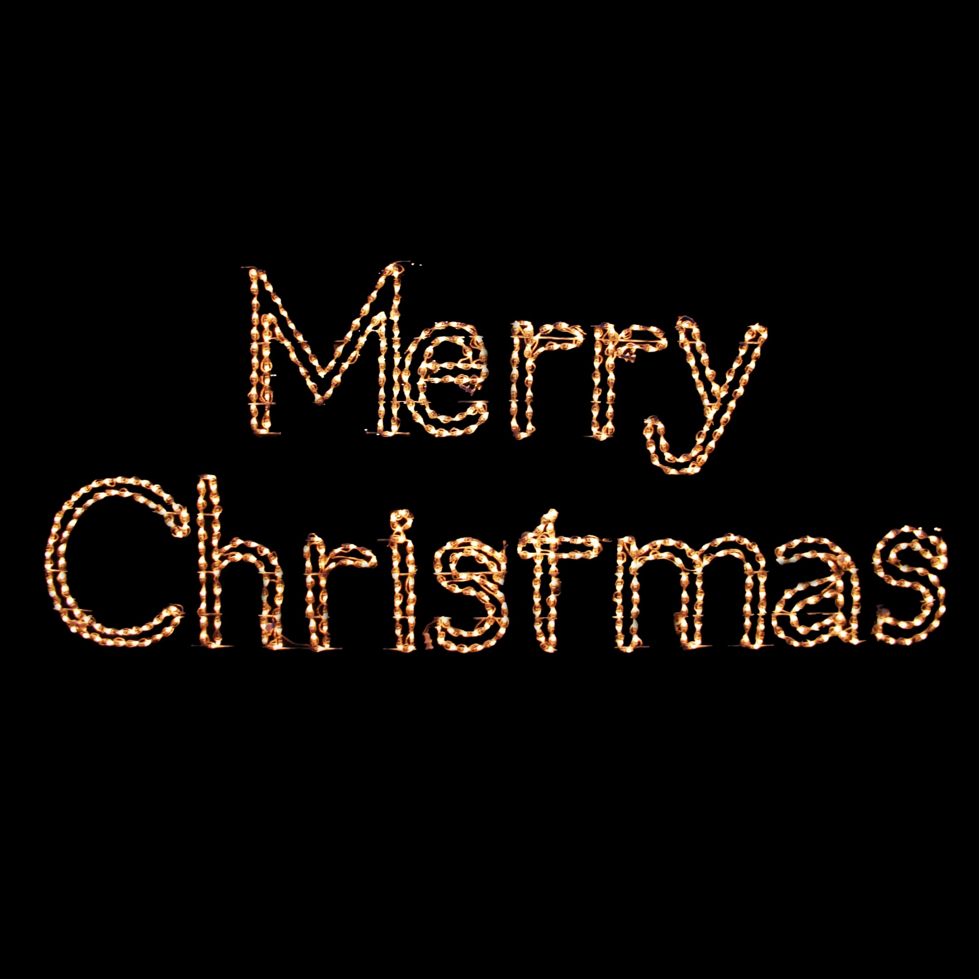 LED Lighted Merry Christmas Outdoor Decoration - 18' - White