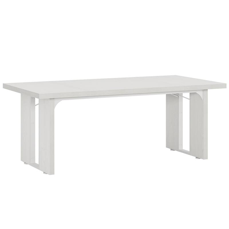 71" Rustic Farmhouse Dining Table for 6-8 People - Large Rectangular Kitchen Table, Wood Dining Room Table for Family Meals