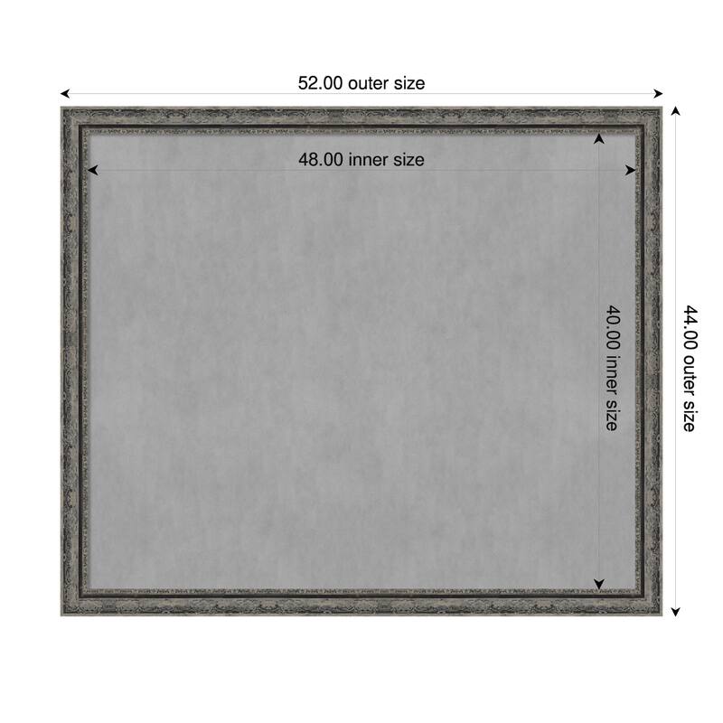 Amanti Art Filigree Gloss Black Framed - 52 x 44 in - Filigree Matte Black