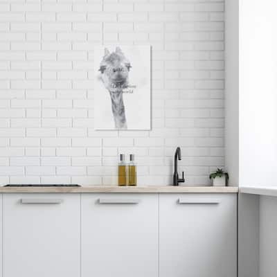 Wynwood Studio Canvas Animals Lets Explore the World Gray and Light Gray Modern & Contemporary Wall Art Canvas Print