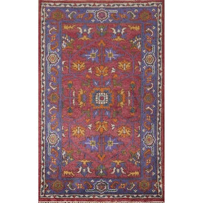 Oushak Oriental Accent Rug Hand-Knotted Wool Carpet - 3'0"x 5'1"
