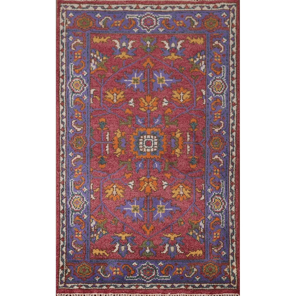 Oushak Oriental Accent Rug Hand-Knotted Wool Carpet - 3'0"x 5'1"
