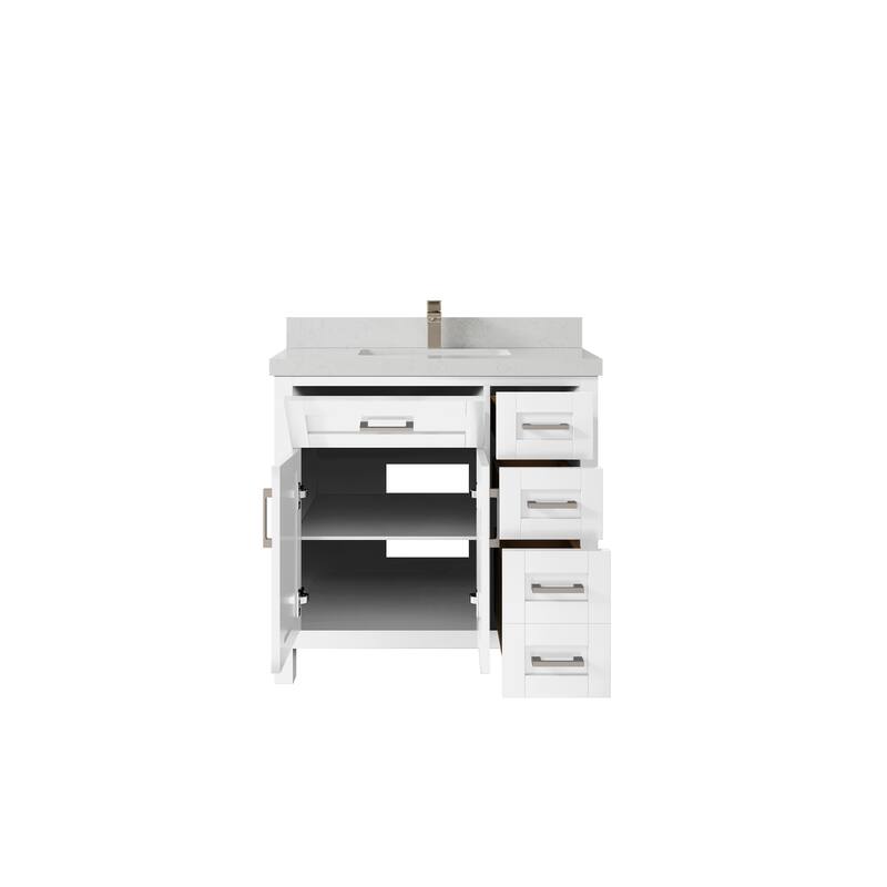 Willow Collections 36 in. W x 22 in. D Cambridge Single Sink Bathroom Vanity Center with Countertop