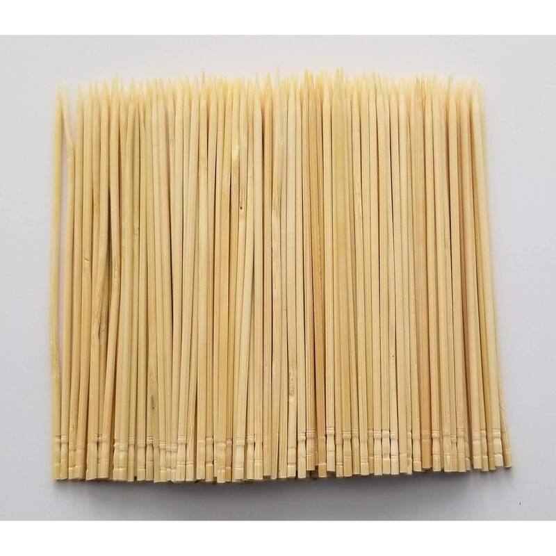 Handy Housewares 4" Bamboo Skewers for Appetizers - 200 Pack, Natural Wood Picks for Cocktail Garnishes and Snacks