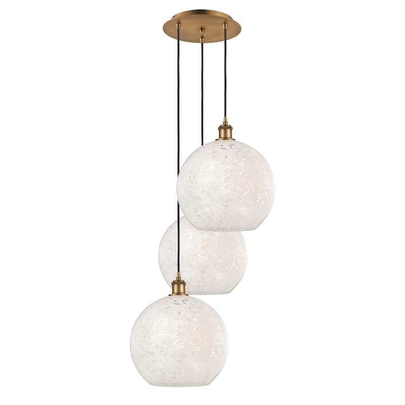 Innovations Lighting 113B-3P-14-19 White Mouchette Pendant White