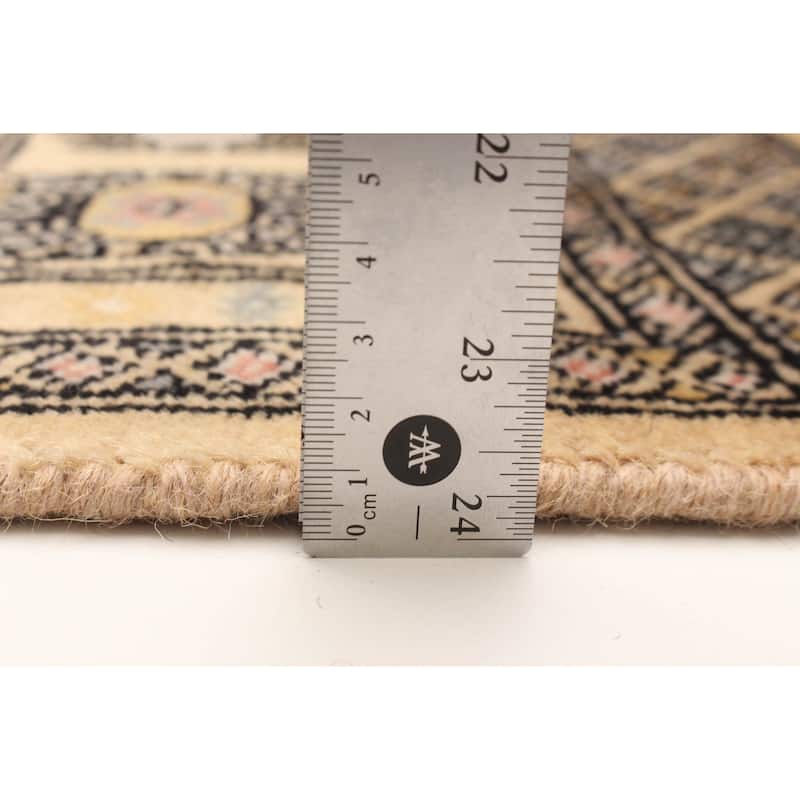 ECARPETGALLERY Hand-knotted Finest Peshawar Bokhara Beige Wool Rug - 4'2 x 5'11