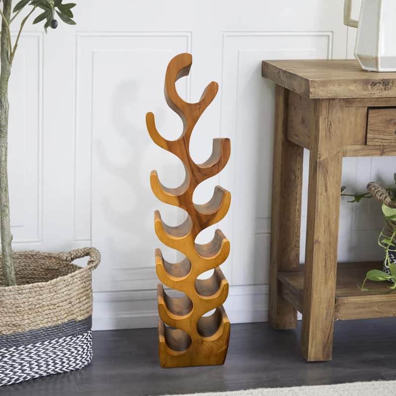 Greenage Suarwood Tree Shaped Wine Rack Freestanding Wine Storage