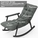 preview thumbnail 6 of 7, Cloth Rocking Chair Lunch Break Sofa Rocking Chair Modern Balcony Lounge Chair - N/A