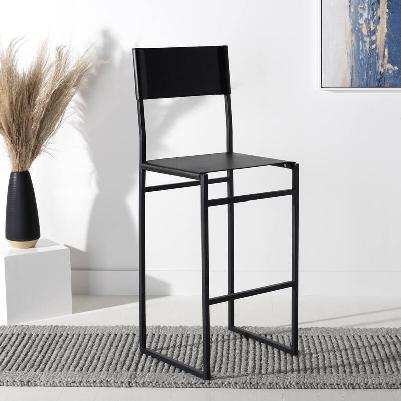 SAFAVIEH Vessie 30-inch Bar Stool (Fully Assembled) - 18 In. W x 18 In. D x 47 In. H - 18Wx18Dx47H
