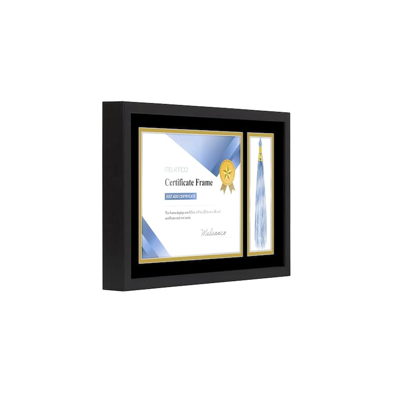 Melannco MDF Diploma Frame, 17X12 Inch, Black