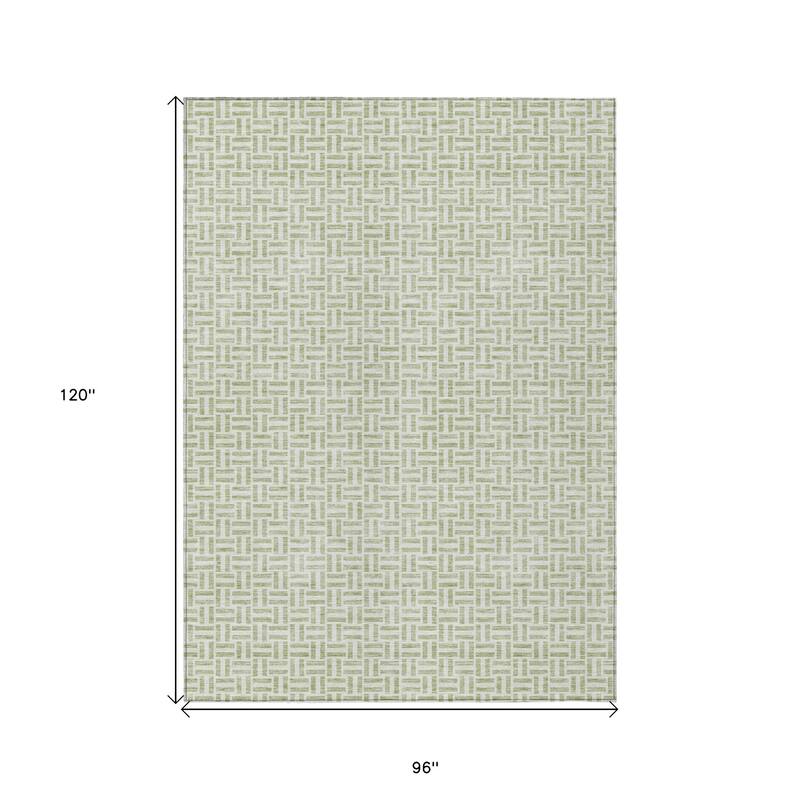 HomeRoots Geometric Transitional Rectangle Outdoor Rug