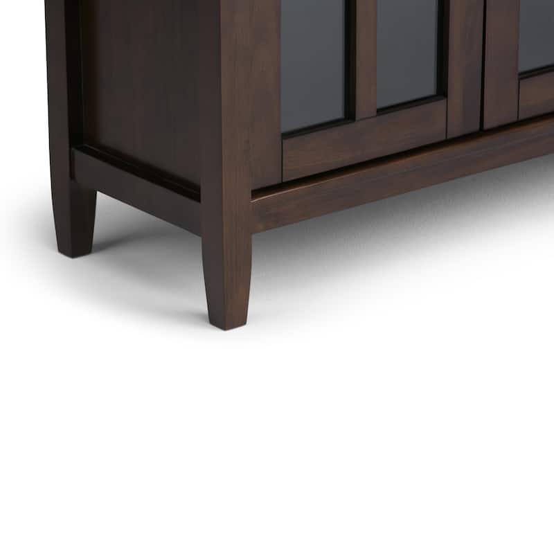 WYNDENHALL Norfolk SOLID WOOD 32 inch Wide Transitional Low Storage Cabinet - 32"w x 14"d x 31" h