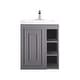 preview thumbnail 2 of 10, Alicante' 24" Single Vanity Cabinet, w/ White Glossy Composite Stone Countertop