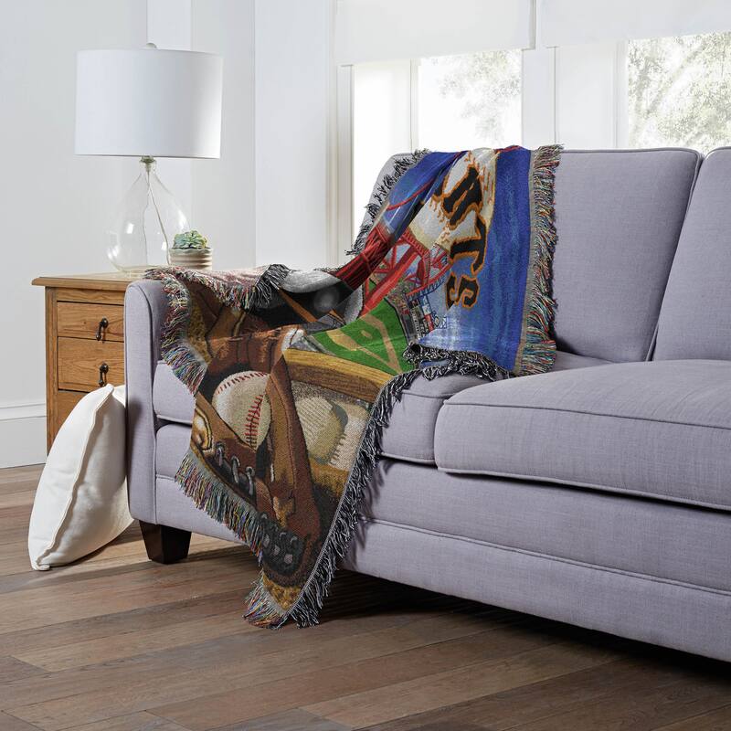 MLB Woven Tapestry Throw Blanket