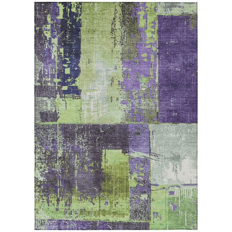 HomeRoots Abstract Transitional Rectangle Outdoor Rug