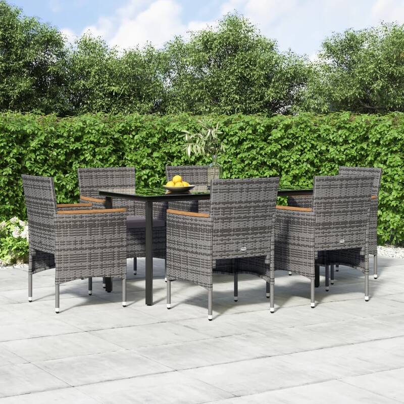 vidaXL Patio Dining Set Outdoor Dining Set Table and Chair Set for Garden