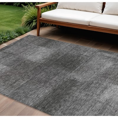 HomeRoots Abstract Transitional Rectangle Outdoor Rug