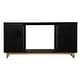 preview thumbnail 6 of 7, Strick & Bolton Beachler Black Wood Alexa-Enabled Fireplace Console