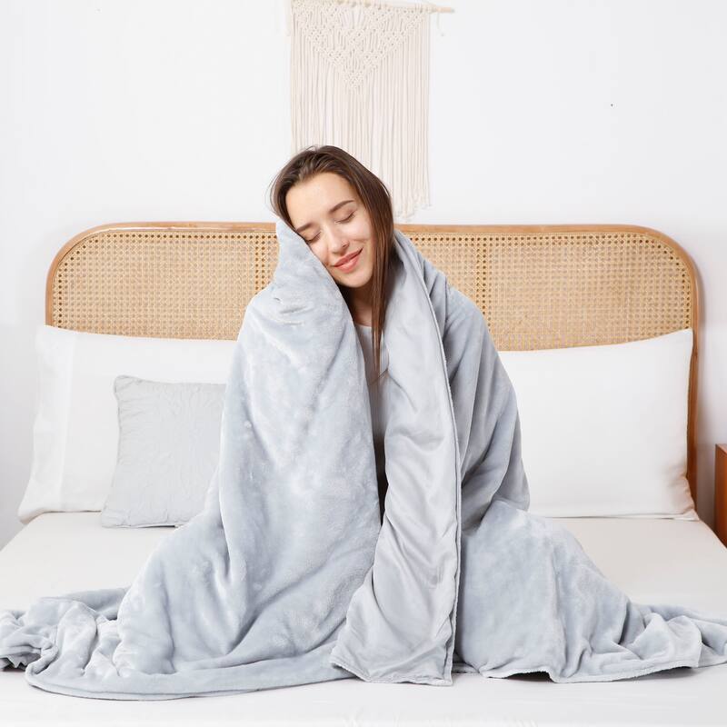DreamLab Crystal 15lb Reversible Cooling Weighted Blanket with Removable Cover