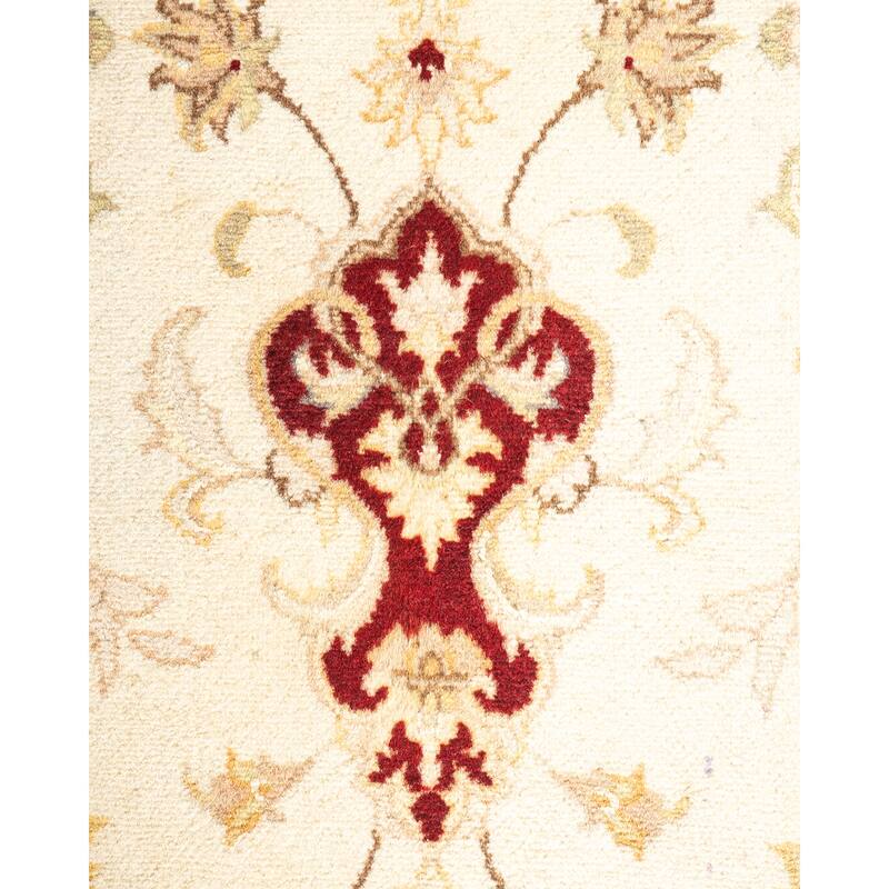Overton Hand Knotted Wool Vintage Inspired Traditional Mogul Ivory Area Rug - 8 x 10