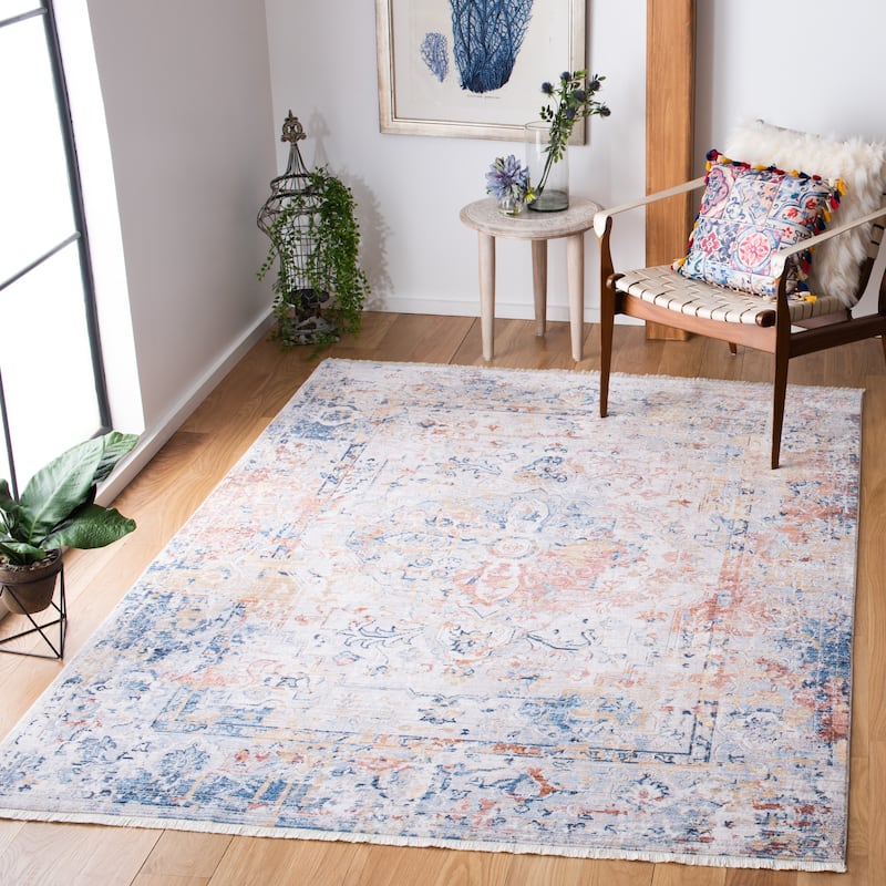 SAFAVIEH Valencia Alya Boho Oriental Rug - 4' x 6' - Blue/Gold