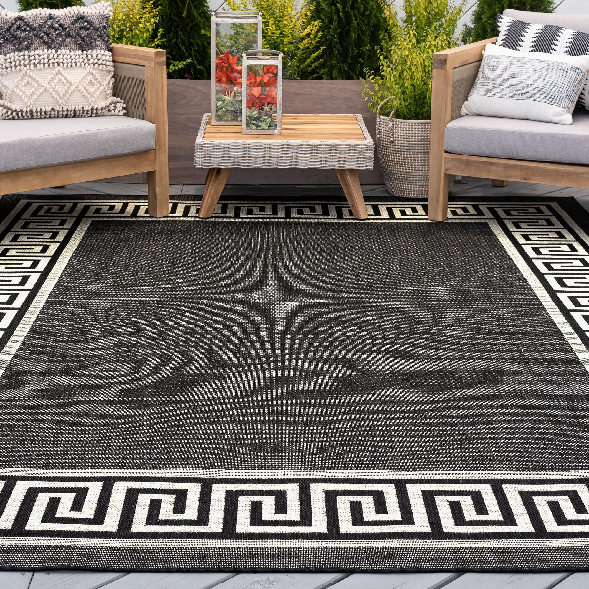 Exo Coastal Border Indoor/Outdoor Area Rug