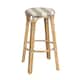 Option Tan/White Stripe/ Natural Rattan Frame