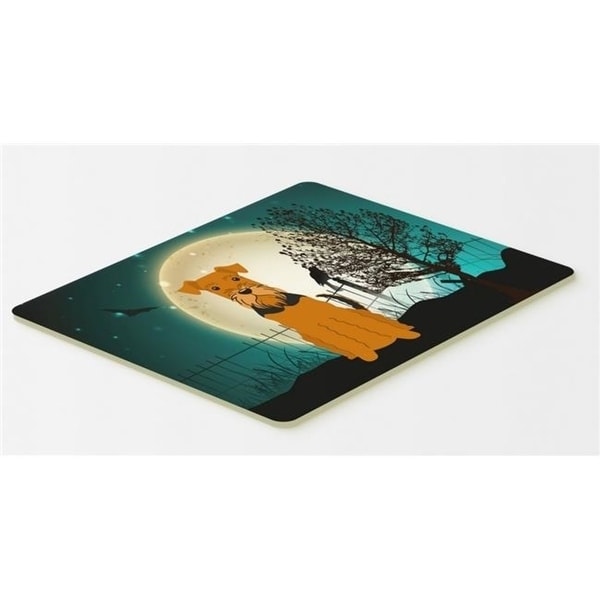 Carolines Treasures BB2231CMT Halloween Scary Airedale Kitchen or Bath Mat 20 x 30