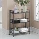 preview thumbnail 9 of 32, Porch & Den Ferdinand 3-Tier Wide Folding Metal Shelf Speckled Grey