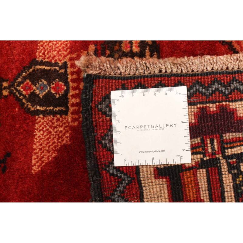ECARPETGALLERY Hand-knotted Teimani Red Wool Rug - 2'9 x 4'0