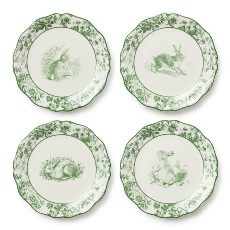 Certified International Le Jardin Set of 4 Salad Plate 8.5" 4 asst - 8.5"W x 8.5"D x 1"H