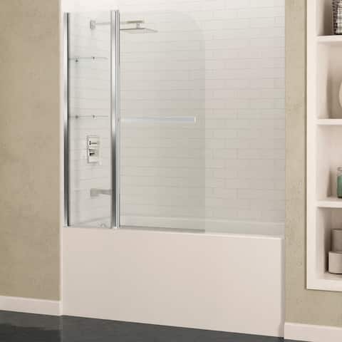 ANZZI Galleon 48 in. x 58 in. Frameless Hinged Tub Door with TSUNAMI GUARD