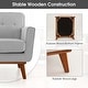 preview thumbnail 16 of 18, Costway Modern Accent Chair Upholstered Linen Fabric Armchair with - See Details