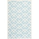 preview thumbnail 37 of 143, SAFAVIEH Handmade Flatweave Dhurries Michaele Modern Moroccan Wool Rug 6' x 9' - Light Blue/Ivory - Rectangle