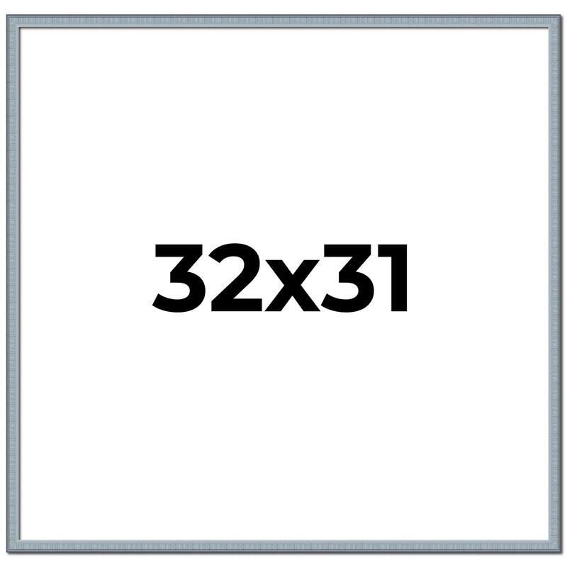 32x31 Frame Rustic Sky Blue Solid Wood Picture Frame | 0.75 Inch