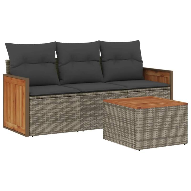 vidaXL Garden Sofa Set Grey