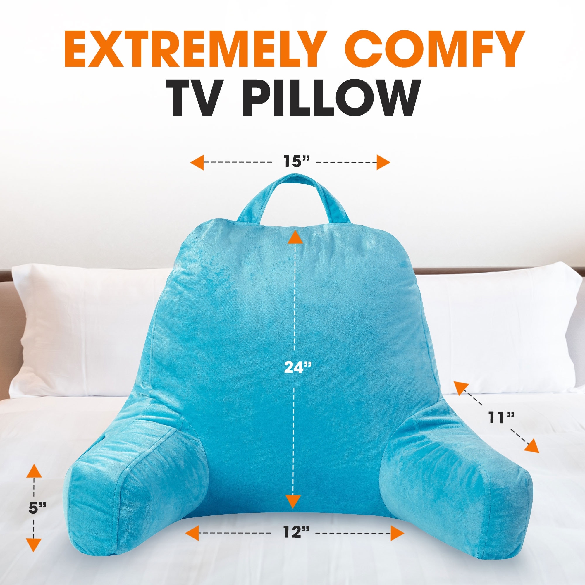 Bed lounge back support pillow for tv and reading clearance